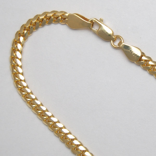 14Kt Yellow Gold Oval Curb 3.9mm