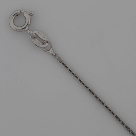 Sterling Silver Octava Box 1.0mm (Rhodium)