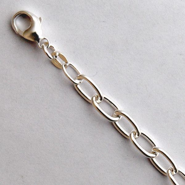 Sterling Silver Open Cable Link 4.9mm
