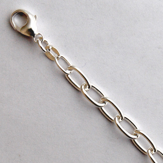 Sterling Silver Open Cable Link 4.9mm