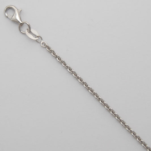 Sterling Silver Round Cable 2.2mm (Rhodium)