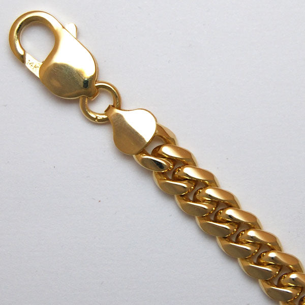 14K Yellow Gold Oval Curb 7.7mm