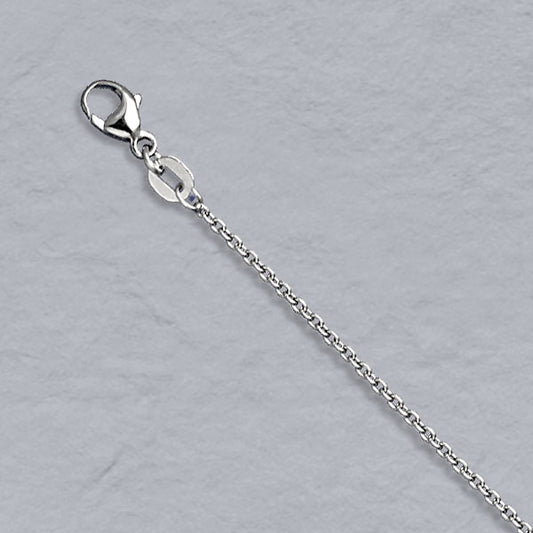 Platinum / 950 Round Cable Chain 1.5mm