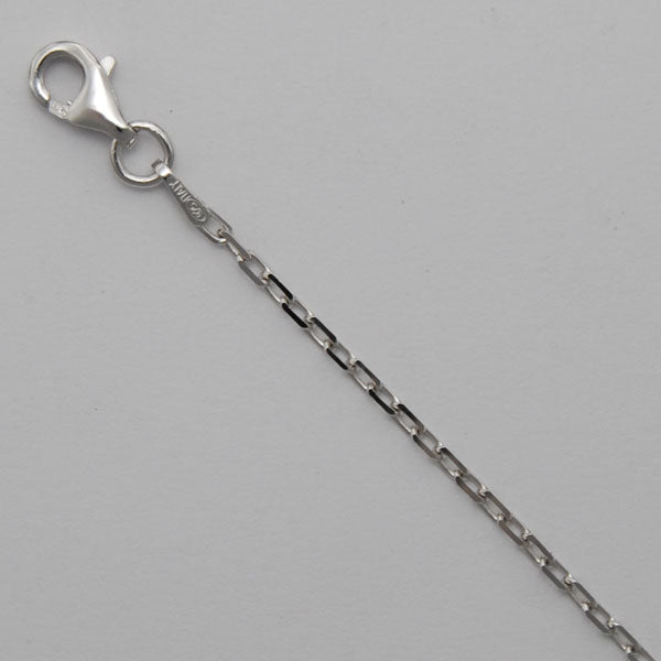 Sterling Silver Diamond Cut Cable 050 1.7mm (Rhodium)
