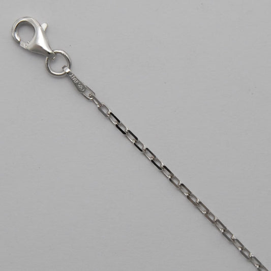 Sterling Silver Diamond Cut Cable 050 1.7mm (Rhodium)