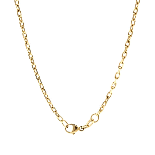 14K Yellow Gold Diamond Cut Cable 2.4mm, Natural