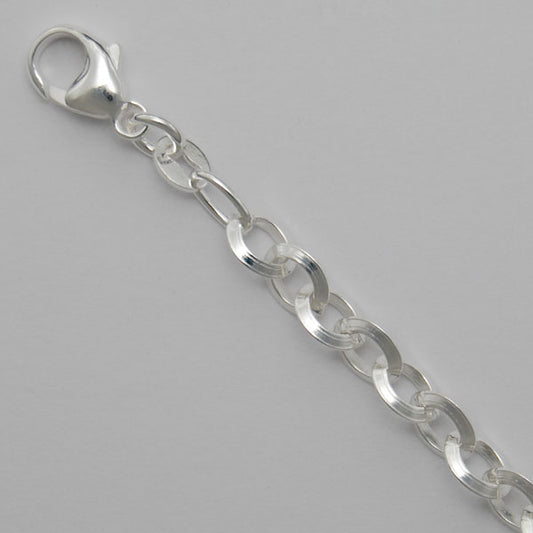 Sterling Silver Concave Cable 5.1mm