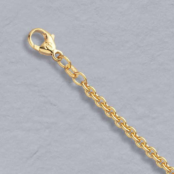 14Kt Yellow Gold Cable 3mm