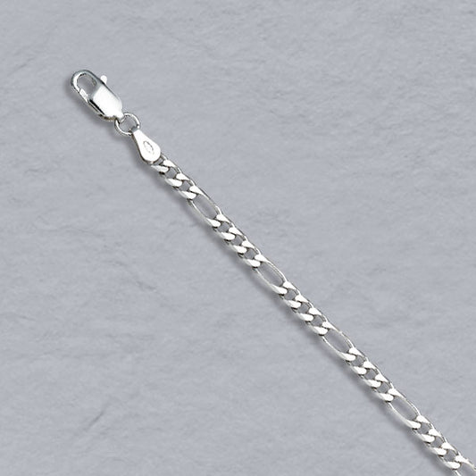 Sterling Silver Figaro 3mm