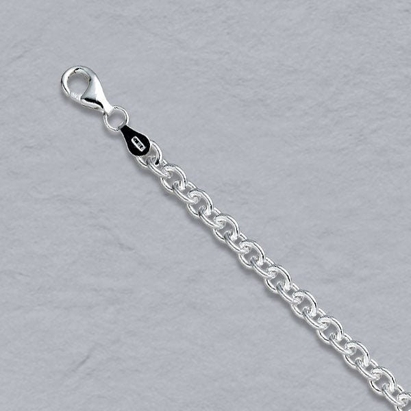 Sterling Silver Round Cable 4.5mm