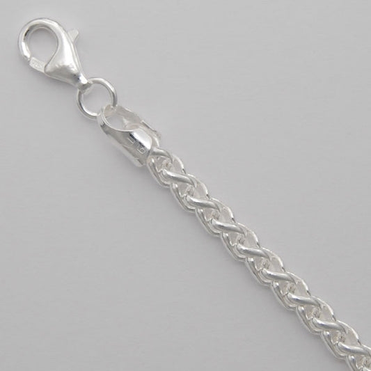 Sterling Silver Round Wheat 4mm