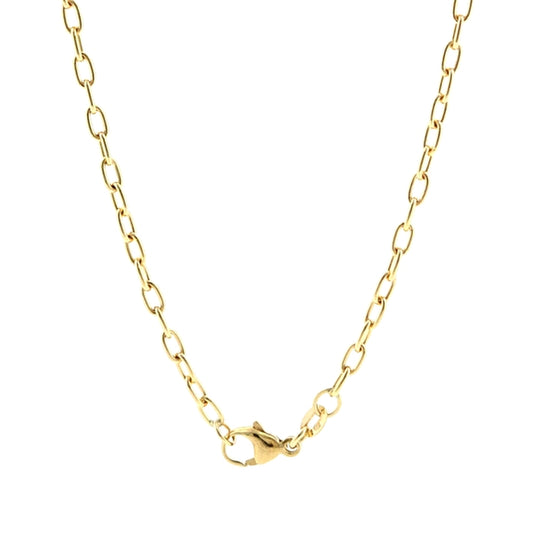 14K Yellow Gold Open Long Cable 2.9mm