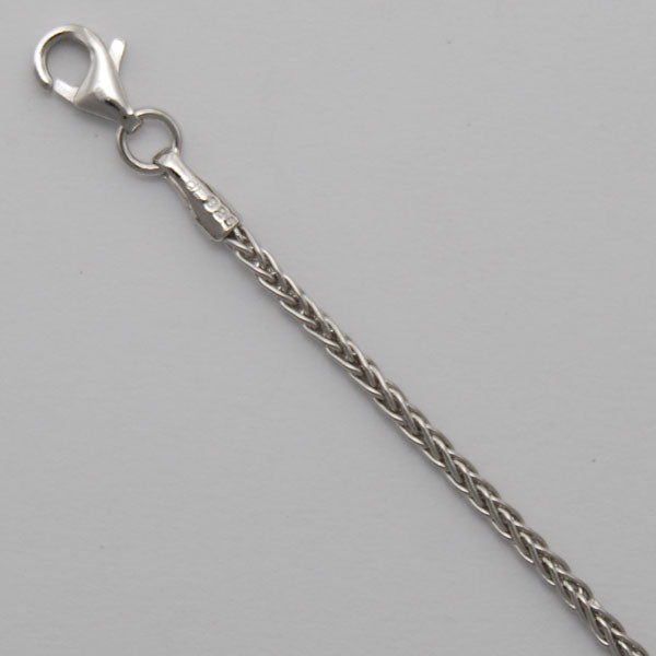 Sterling Silver Round Wheat 1.5mm (Rhodium)