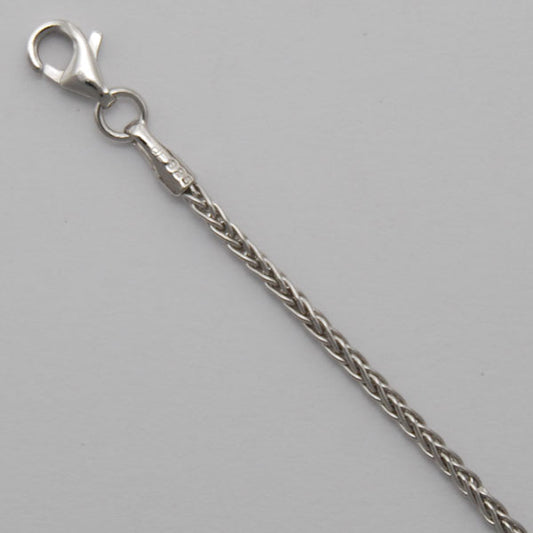 Sterling Silver Round Wheat 1.5mm (Rhodium)