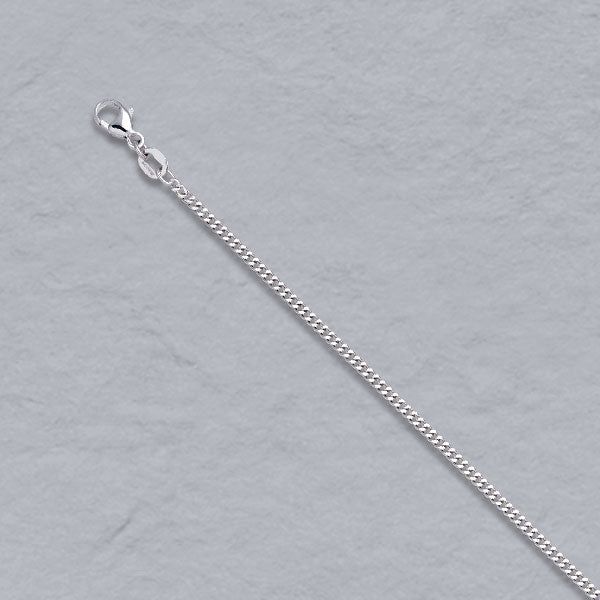 Platinum / 950 Diamond Cut Curb Chain 1.8mm