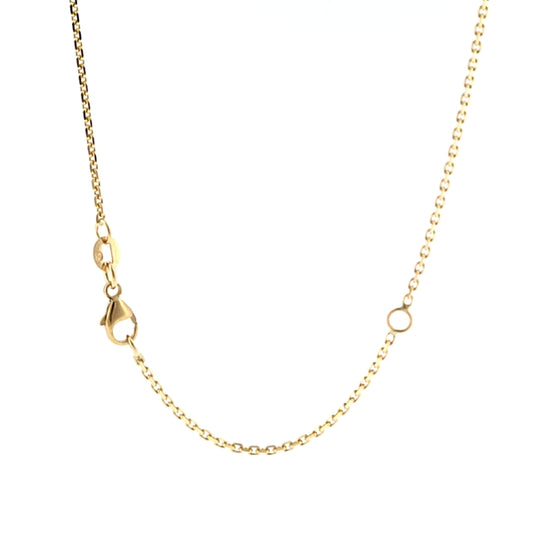 14K Yellow Gold Diamond Cut Cable 1.5mm, Adjustable