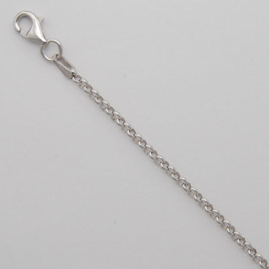 Sterling Silver Rolo 2.2mm (Rhodium)
