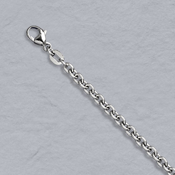 Platinum / 950 Round Cable Chain 3.0mm