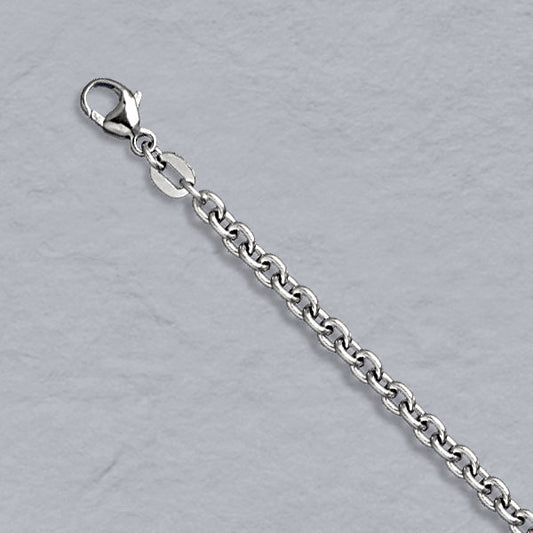Platinum / 950 Round Cable Chain 3.0mm