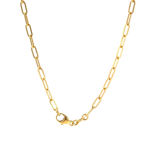 14K Yellow Gold Paperclip 2.5mm x 6.5mm