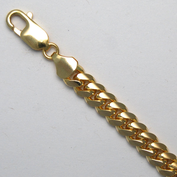 14K Yellow Gold Oval Curb 6.9mm