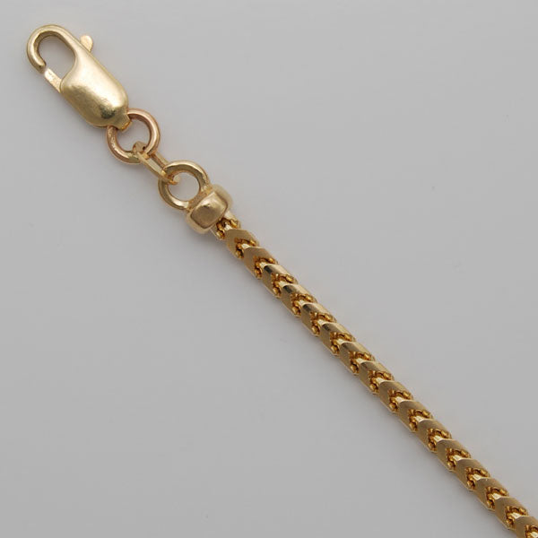 14K Yellow Gold Natural Franco 2.4mm