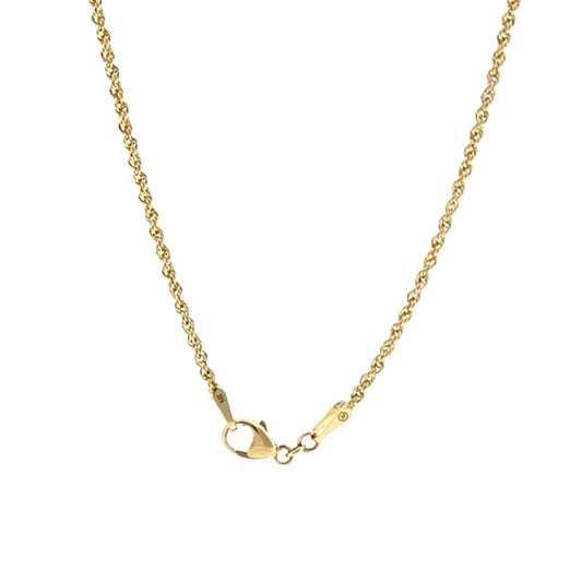 14K Yellow Gold Solid Rope 1.5mm ( Now Stocked With A Lobster Clasp )