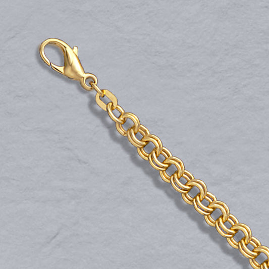 14K Yellow Gold Twin Cable, 4.8mm