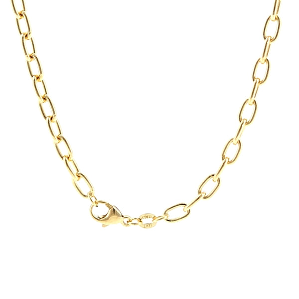 14K Yellow Gold Long Open Cable 4.3mm
