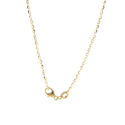 14K Yellow Gold Oval Diamond Cut Link 1.5mm
