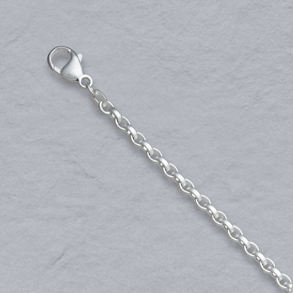 Sterling Silver Flat Belcher 3.6mm, Satin