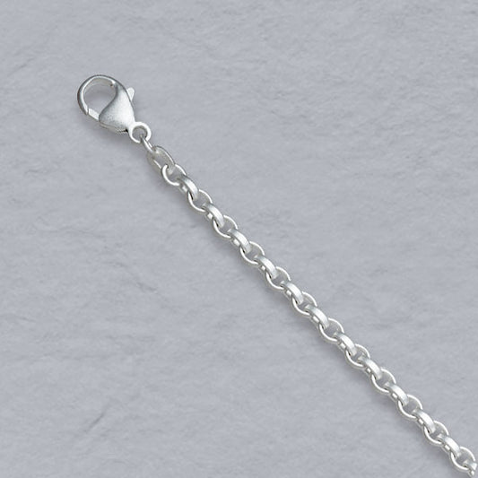 Sterling Silver Flat Belcher 3.6mm, Satin