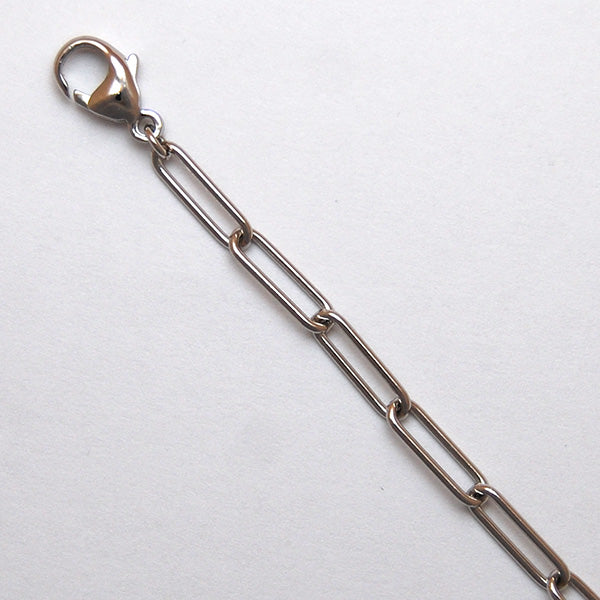 Platinum / 950 Round Wire Paperclip 3.4mm X 11.5mm