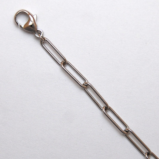 Platinum / 950 Round Wire Paperclip 3.4mm X 11.5mm