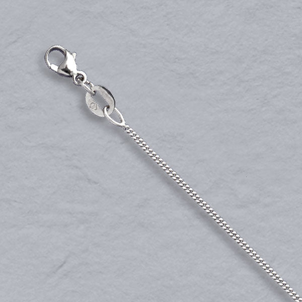 Platinum / 950 Diamond Cut Curb Chain 1.0mm