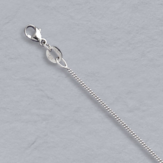 Platinum / 950 Diamond Cut Curb Chain 1.0mm