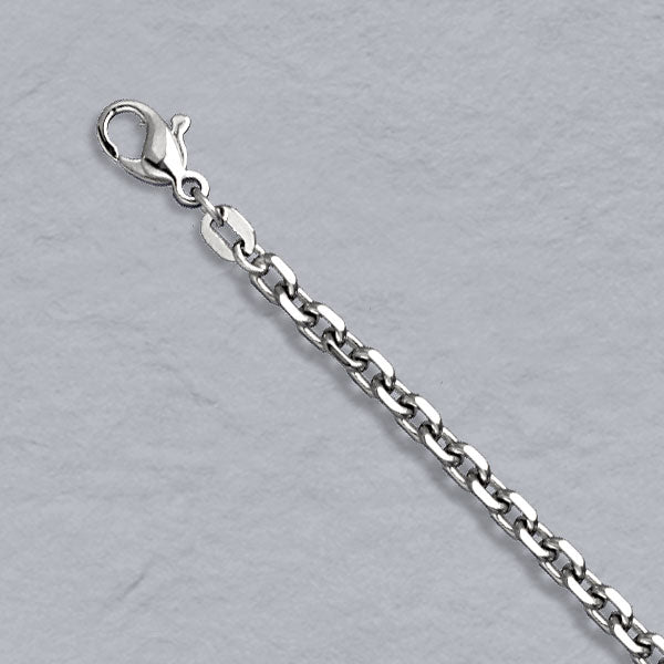 Platinum / 950 Diamond Cut Cable Chain 3.6mm