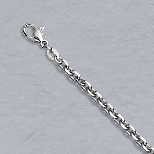 Platinum / 950 Diamond Cut Cable Chain 3.6mm
