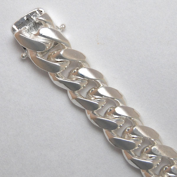 Sterling Silver Round Curb 12.4mm