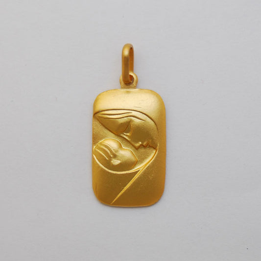 14K Yellow Gold Maternita, 23mm x 13mm