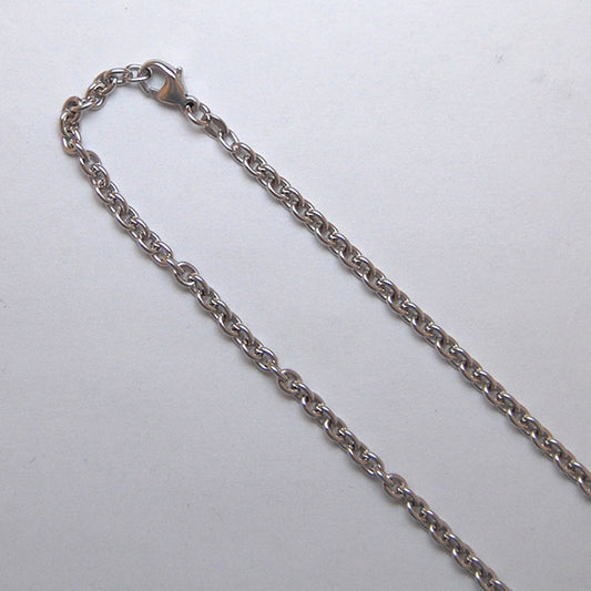 Sterling Silver Round Cable 3.7mm (Rhodium)