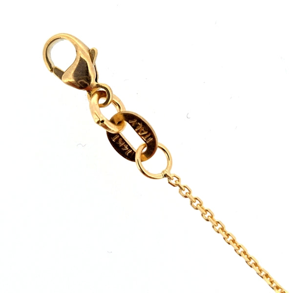 14K Yellow Gold Diamond Cut Cable 1.0mm