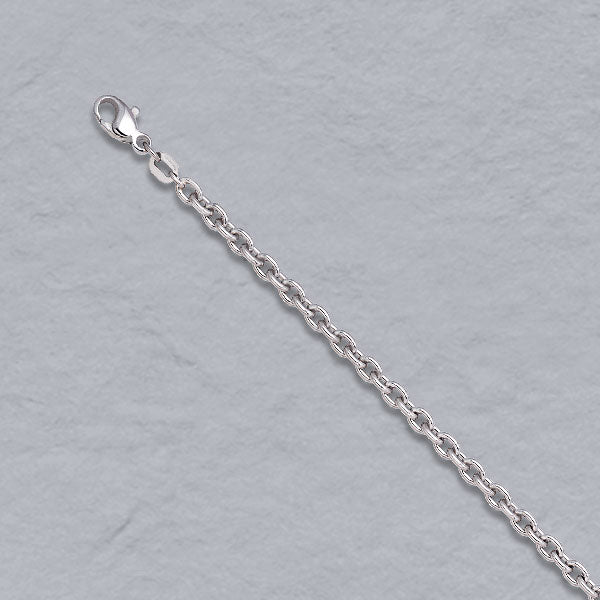 Platinum / 950 Round Cable Chain 3.8mm