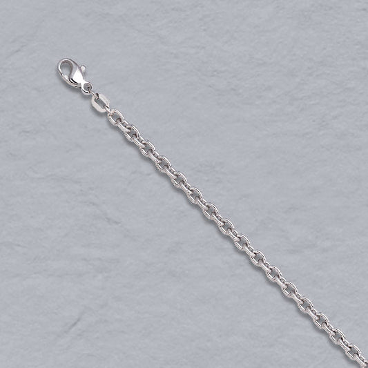Platinum / 950 Round Cable Chain 3.8mm