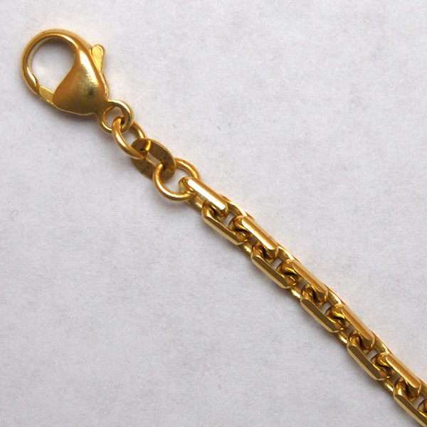 14Kt Yellow Gold Diamond Cut Cable 3.2mm