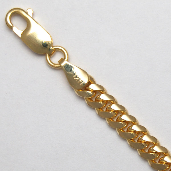 14Kt Yellow Gold Oval Curb 5mm