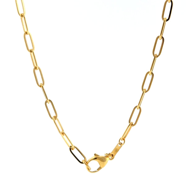 18K Yellow Gold Paperclip 3.1mm x 8mm