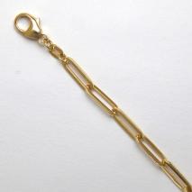 18K Yellow Gold Paperclip 3.5mm x 11.6mm