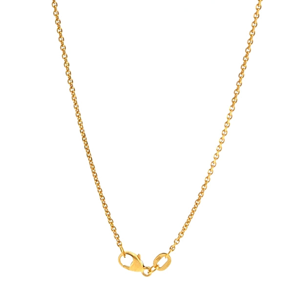 18K Yellow Gold Diamond Cut Cable 1.3mm