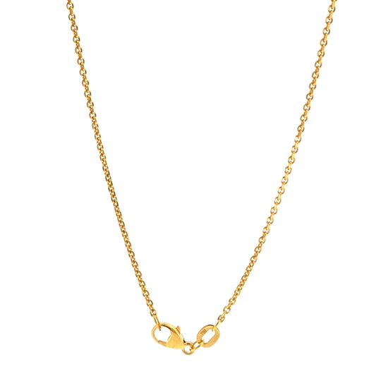 18K Yellow Gold Diamond Cut Cable 1.3mm
